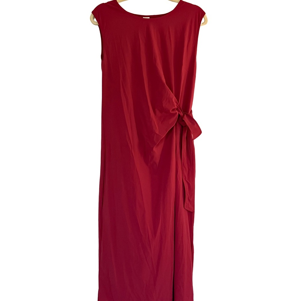 Gottex Red Maxi Dress with Bow Detail